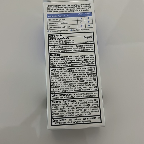 Neutrogena Healthy Skin face lotion with sunscreen New in Box - Picture 3 of 5